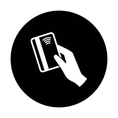 Beyaz arkaplanda kredi kartı ödeme simgesi