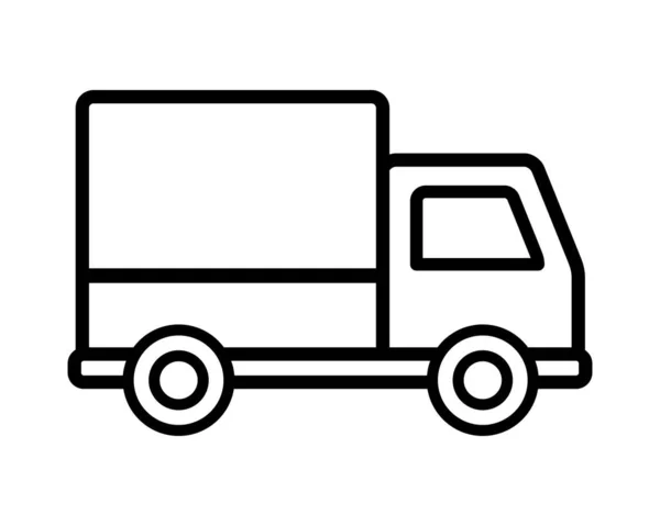 Icona Del Camion Sfondo Bianco — Vettoriale Stock