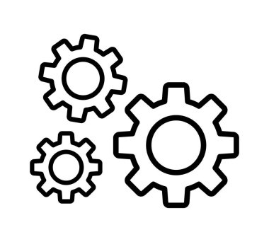 Beyaz arka planda dişli tekerleği