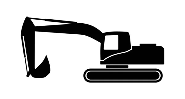 Construction Excavatrice Machine Icône Isolée — Image vectorielle