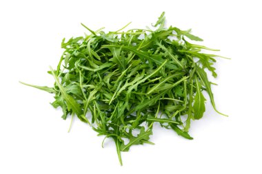 Beyaz bir arka plan üzerinde roka