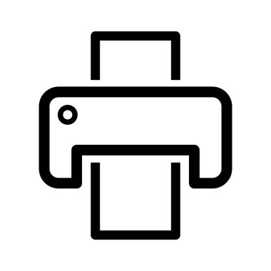 Beyaz arkaplanda yazıcı simgesi