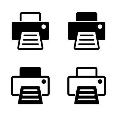 Beyaz arkaplanda yazıcı simgesi