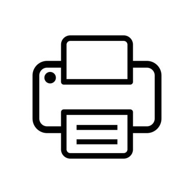 Beyaz arkaplanda yazıcı simgesi