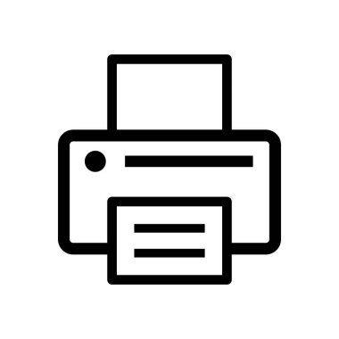 Beyaz arkaplanda yazıcı simgesi