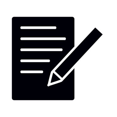 Beyaz arkaplan üzerindeki belge simgesi