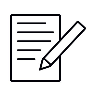 Beyaz arkaplan üzerindeki belge simgesi