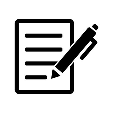 Beyaz arkaplan üzerindeki belge simgesi