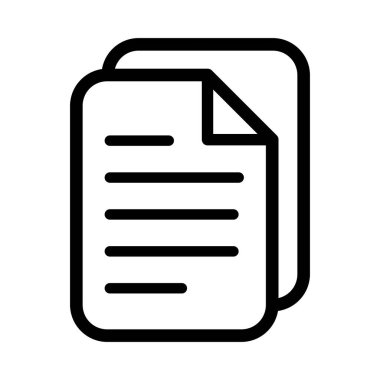 Beyaz arkaplan üzerindeki belge simgesi