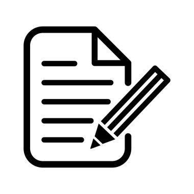 Beyaz arkaplan üzerindeki belge simgesi