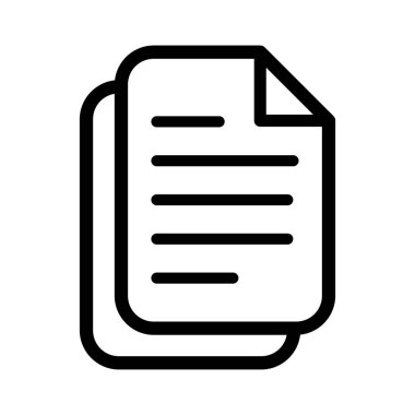 Beyaz arkaplan üzerindeki belge simgesi