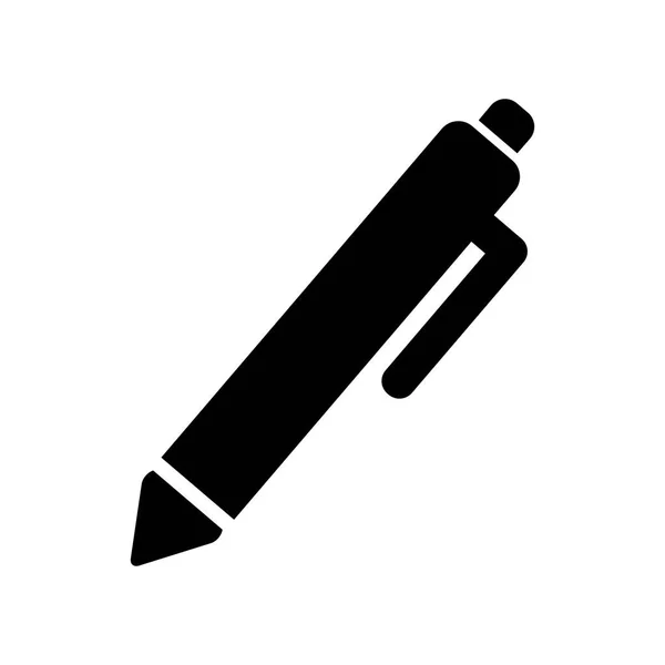 Pen Icon White Background — Stock Vector