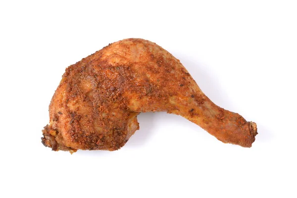 Pieczone Nogi Kurczaka Izolowane Białym Tle — Zdjęcie stockowe