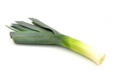 beyaz zemin üzerine pırasa