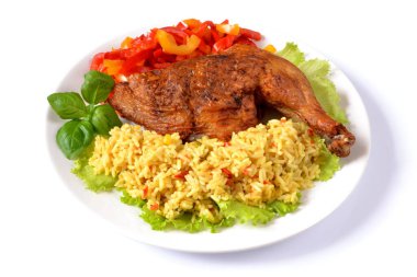 pilav ve biberli tavuk budu.