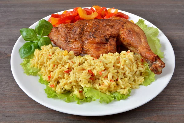 pilav ve biberli tavuk budu.