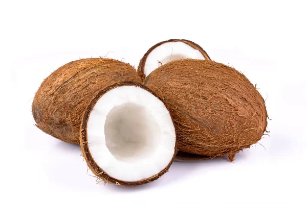 Coconut White Background — Stock Photo, Image