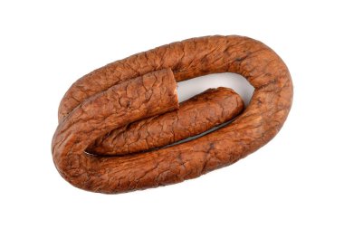 Beyaz arkaplanda sosis