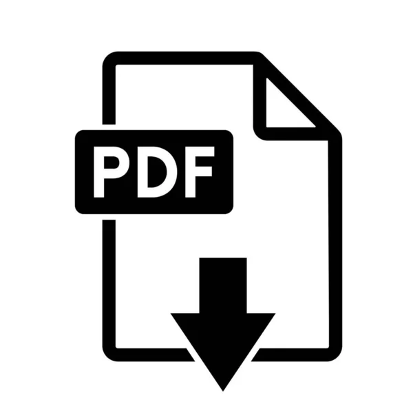 Иконка Формате Pdf Белом Фоне — стоковый вектор