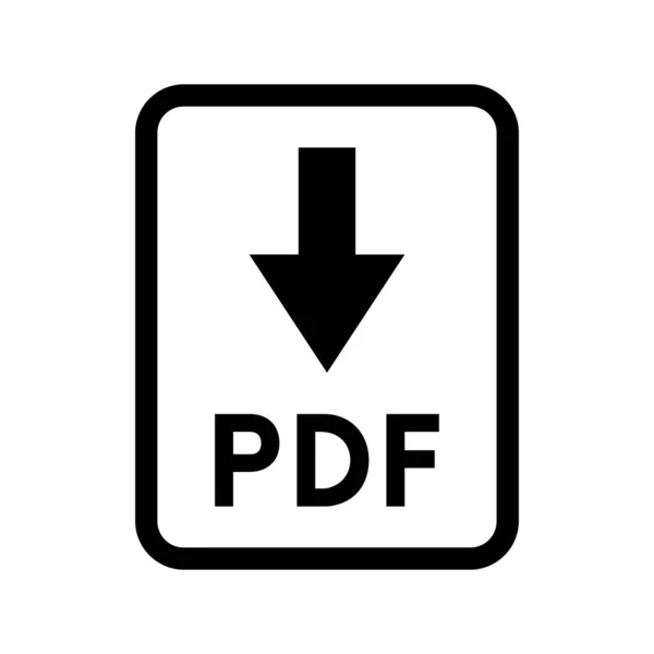 Ícone Download Pdf Fundo Branco —  Vetores de Stock