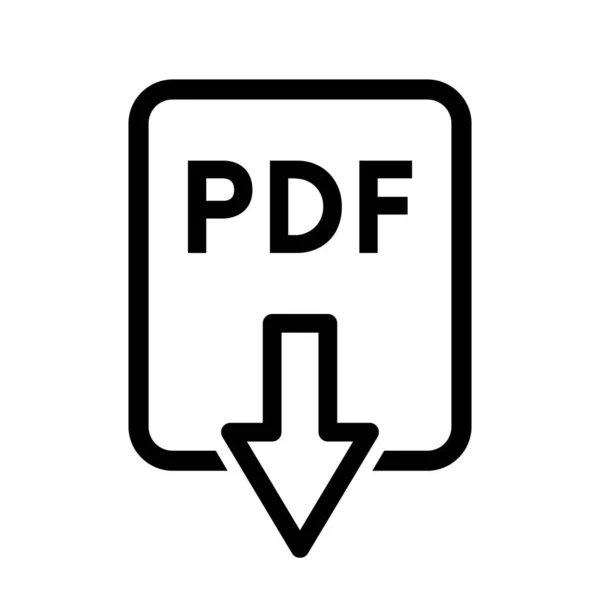 Pdf Herunterladen Symbol Auf Weißem Hintergrund — Stockvektor