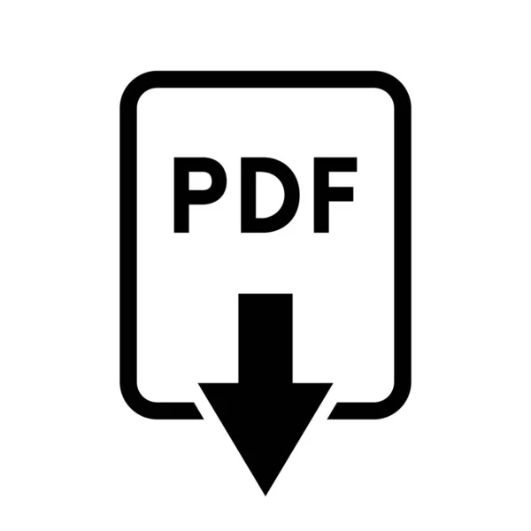 Pdf Icône Téléchargement Sur Fond Blanc — Image vectorielle