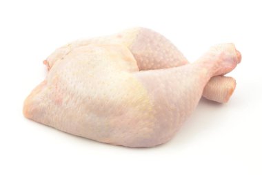 Beyaz arka planda tavuk budu.