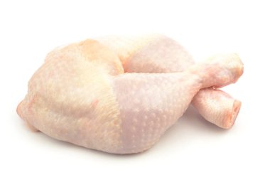 Beyaz arka planda tavuk budu.