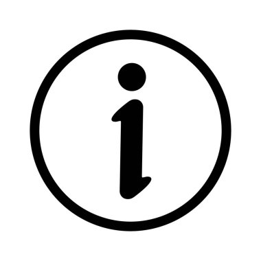 Beyaz arkaplan üzerindeki bilgi simgesi