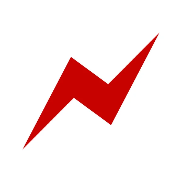 Icône Flash Rouge Sur Fond Blanc — Image vectorielle
