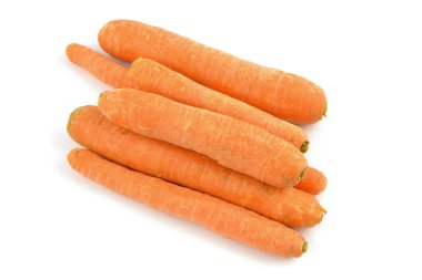 Beyaz arka planda havuç