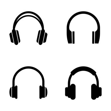 Beyaz arkaplanda kulaklık simgesi 
