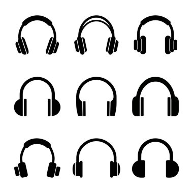 Beyaz arkaplanda kulaklık simgesi 