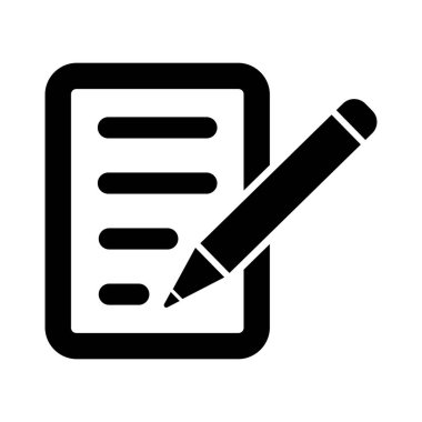 Beyaz arkaplan üzerindeki belge simgesi