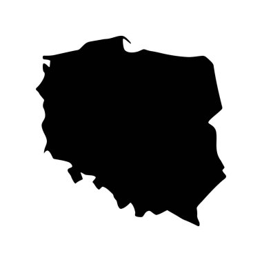 beyaz zemin üzerinde Polonya Haritası