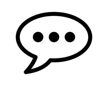 Beyaz arkaplanda metin içeren konuşma balonu