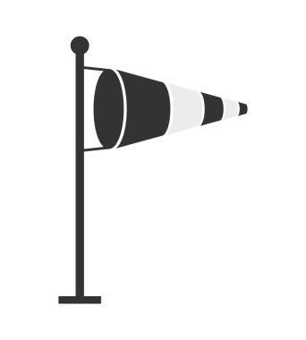 Rüzgar gülü simgesi beyaz arka plan üzerinde