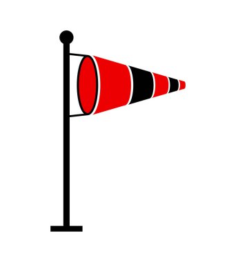 Rüzgar gülü simgesi beyaz arka plan üzerinde