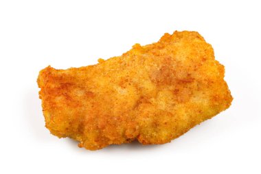 Beyaz arka planda kızarmış balık.