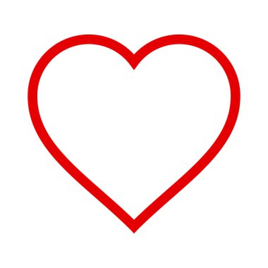 Beyaz arkaplanda kalp simgesi