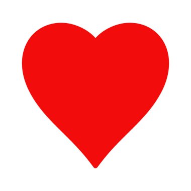 Beyaz arkaplanda kalp simgesi