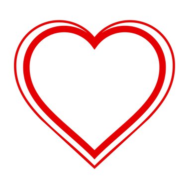 Beyaz arkaplanda kalp simgesi