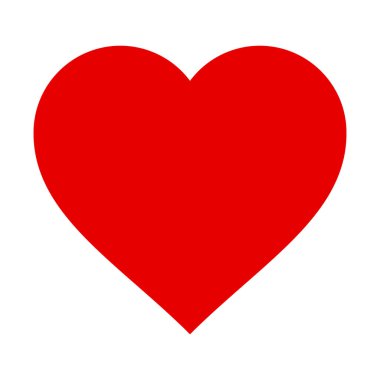 Beyaz arkaplanda kalp simgesi