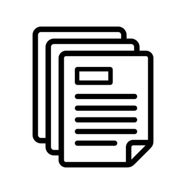 Beyaz arkaplan üzerindeki belge simgesi