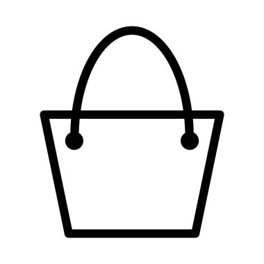 Beyaz arkaplanda alışveriş poşeti simgesi
