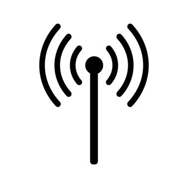 Beyaz arkaplanda wi-fi simgesi