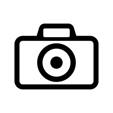 Beyaz arkaplanda kamera simgesi