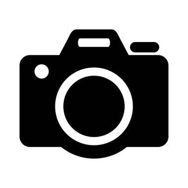 Beyaz arkaplanda kamera simgesi