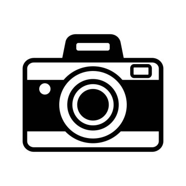 Beyaz arkaplanda kamera simgesi