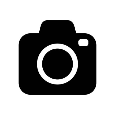 Beyaz arkaplanda kamera simgesi